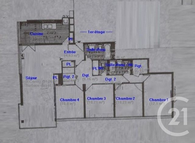 Appartement F5 à vendre - 5 pièces - 112 m2 - Fontenay Le Fleury - 78 - ILE-DE-FRANCE