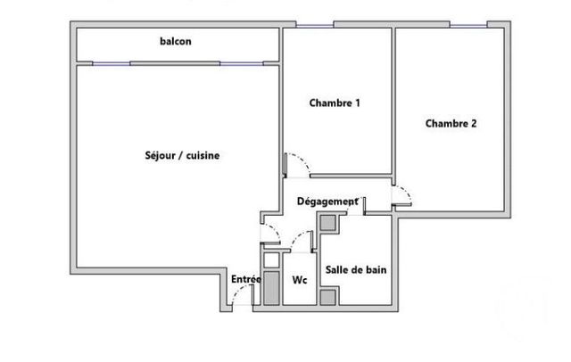 Appartement F3 &agrave; vendre - 3 pi&egrave;ces - 61,22 m2 - Versailles - 78 - ILE-DE-FRANCE
