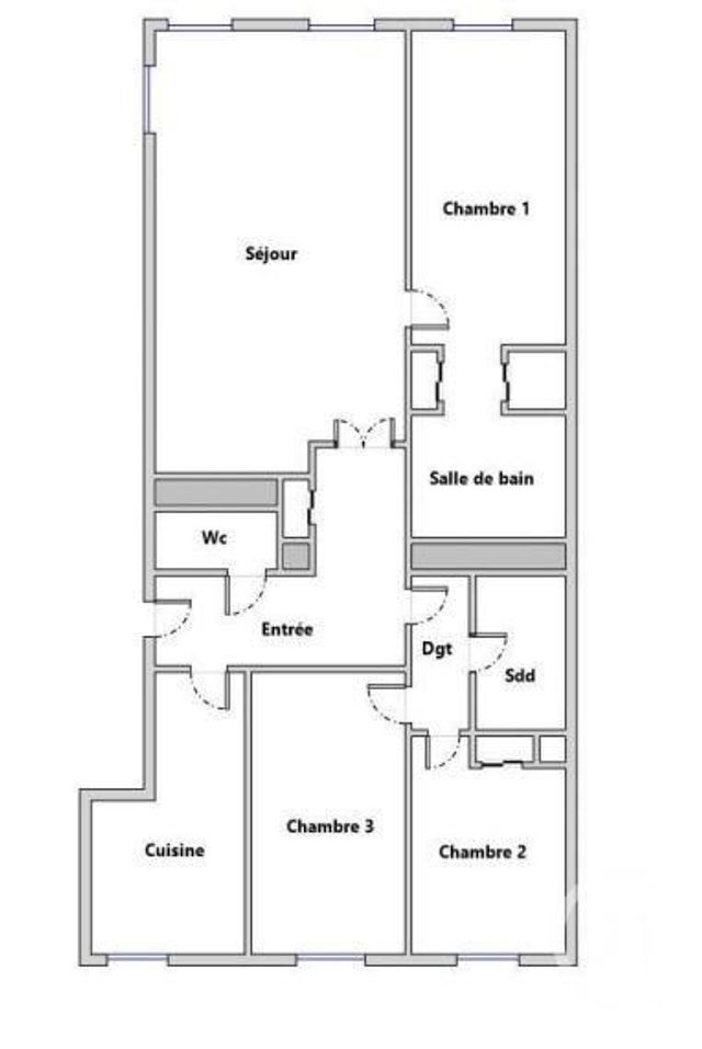 Appartement F4 &agrave; vendre - 4 pi&egrave;ces - 92,89 m2 - Versailles - 78 - ILE-DE-FRANCE