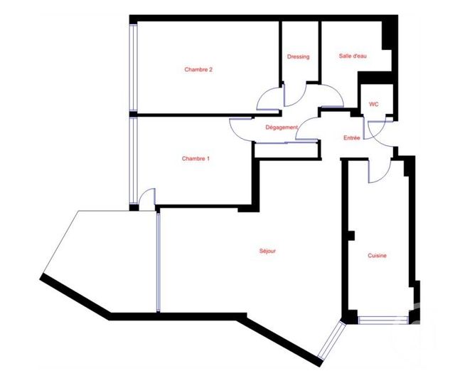Appartement F3 &agrave; vendre - 3 pi&egrave;ces - 77,46 m2 - Le Chesnay - 78 - ILE-DE-FRANCE